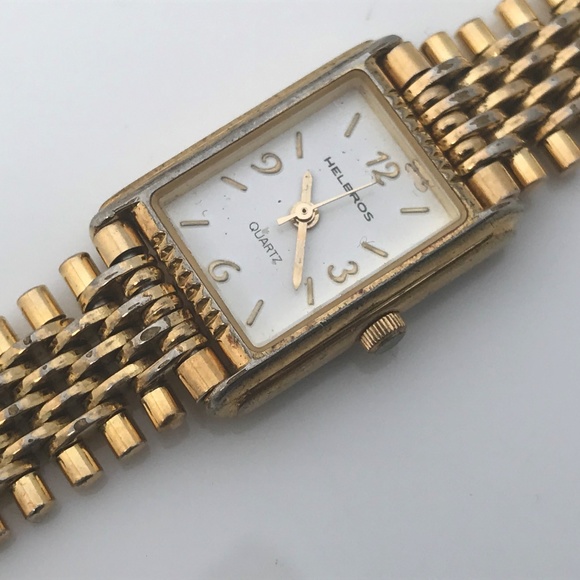 Vintage HELBROS Watch Petite Gold Tone Ladies Watc - Picture 2 of 8